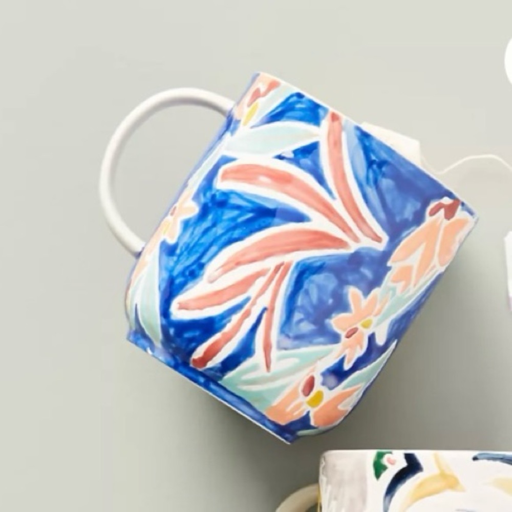 Anthropologie Mathilde Floral/Tropical Mug